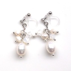<img src=”freshwater-pearl-swarovski-earrings-15.jpg” alt=”pierced look and comfortable wedding and bridal White freshwater pearl natural pearl swarovski crystal invisible clip on earrings”/>