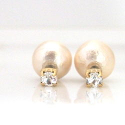3 Way Pink Japanese Cotton Pearl Double Sided Earrings