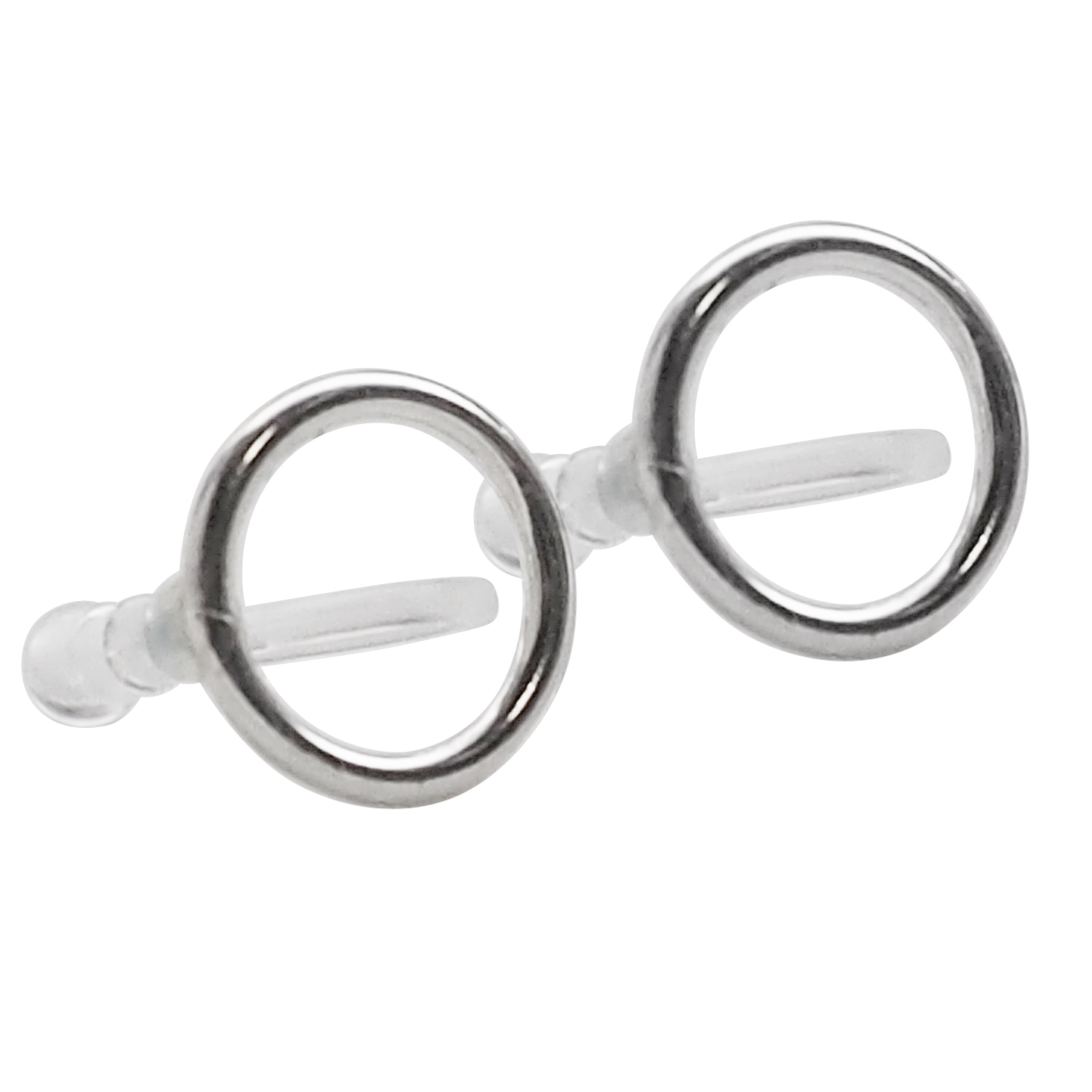 Comfortable pierced look Circle hoop sterling silver invisible clip on earrings Miyabi Grace 8.jpg